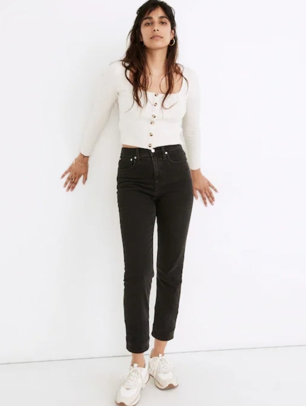 Madewell Classic Straight Jeans In Lunar Black Wash Sz 27
